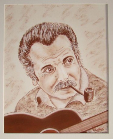 Painting titled "Georges" by Martine Cart-Lamy, Original Artwork