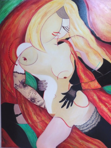 Malarstwo zatytułowany „variante érotique -…” autorstwa Matray Marie-Christine, Oryginalna praca, Olej