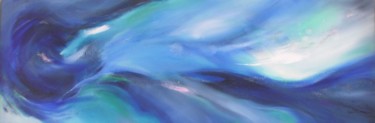 Peinture intitulée "la vague" par Marie Claude Mauffrey, Œuvre d'art originale, Huile