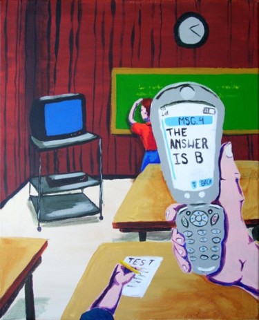 Painting titled "The Answer is B" by Robert C. Mcmorrow Ii, Original Artwork