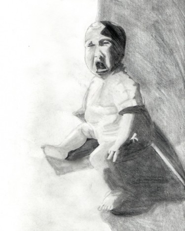 Drawing titled "Screaming Baby" by Robert C. Mcmorrow Ii, Original Artwork