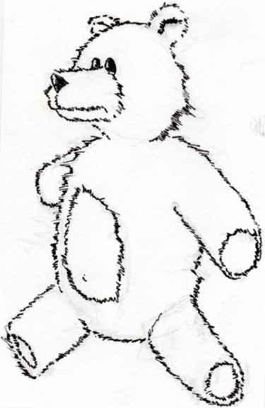 Drawing titled "Teddy Bear" by Robert C. Mcmorrow Ii, Original Artwork