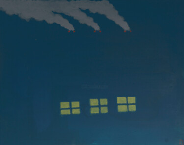 Malerei mit dem Titel "The Invisible Facto…" von Mcniti11, Original-Kunstwerk, Acryl