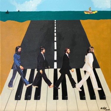 Painting titled "STROLLING THROUGH T…" by Mitch Nye, Original Artwork, Acrylic Mounted on Wood Stretcher frame