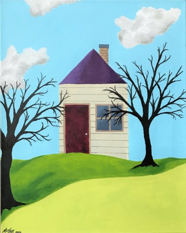 Painting titled "SIMPLE LIFE" by Mitch Nye, Original Artwork, Acrylic