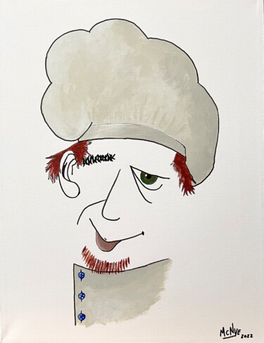Painting titled "THE CHEF" by Mitch Nye, Original Artwork, Acrylic
