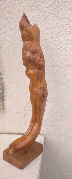 雕塑 标题为“le lapin Eugène” 由Martine Chatain Ottelé, 原创艺术品, 木