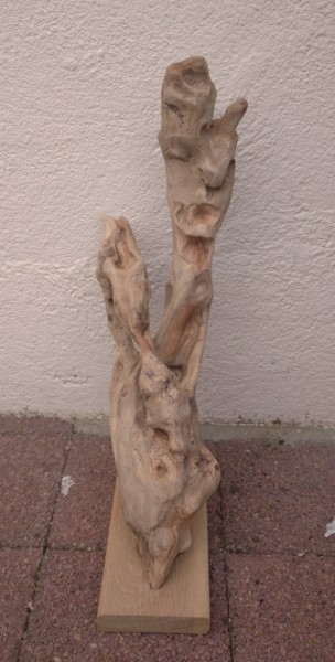 Sculpture titled "la sagesse" by Martine Chatain Ottelé, Original Artwork, Wood