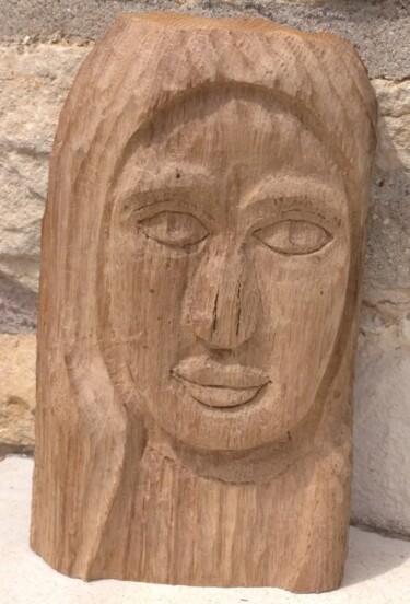 Sculpture titled "sérénité" by Martine Chatain Ottelé, Original Artwork, Wood