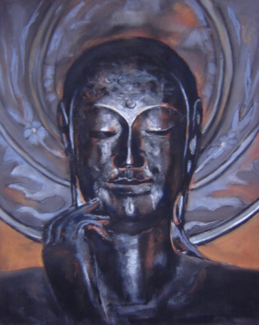 Peinture intitulée "bouddha" par Mc Palcowski, Œuvre d'art originale, Pastel