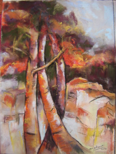 Pintura intitulada "arbre couleur" por Mc Palcowski, Obras de arte originais, Outro