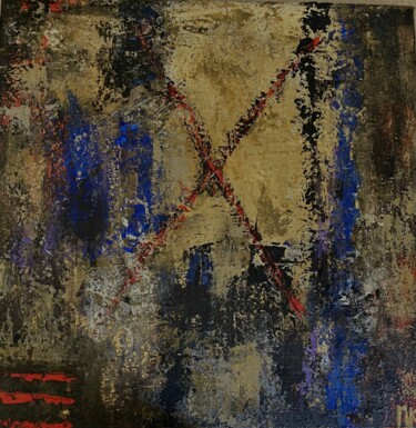 Painting titled "Sans titre X 23" by Mck, Original Artwork, Acrylic Mounted on Wood Stretcher frame