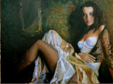 Painting titled "Amante per sempre" by Maria Cristina Baracchi, Original Artwork, Oil