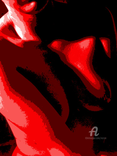 Digital Arts titled "The Red Naked Truth" by Marco Brugts, Original Artwork, 2D Digital Work