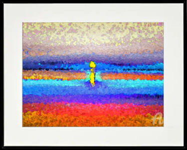 Digital Arts titled "Sunset (framed)" by Marco Brugts, Original Artwork, Digital Painting