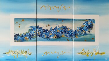 Painting titled "Sueño azul" by María Del Carmen Pérez, Original Artwork, Acrylic Mounted on Wood Stretcher frame