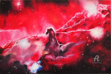 Pintura titulada "Nebulosa Cabeza de…" por María Del Carmen Pérez, Obra de arte original, Oleo Montado en Bastidor de camill…