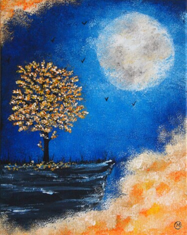 Картина под названием "LUNA DE OTOÑO" - María Del Carmen Pérez, Подлинное произведение искусства, Акрил Установлен на Деревя…
