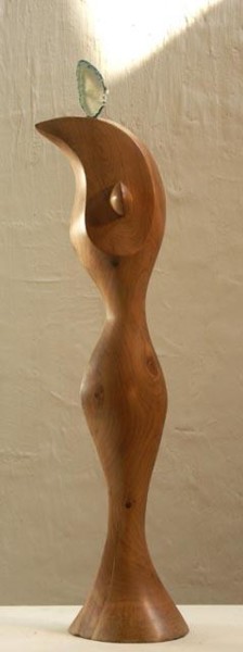Sculpture titled "Lumière céleste" by Marie-Christine Veeran, Original Artwork, Wood