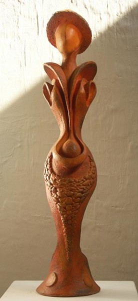 Sculpture intitulée "Elégance" par Marie-Christine Veeran, Œuvre d'art originale, Céramique