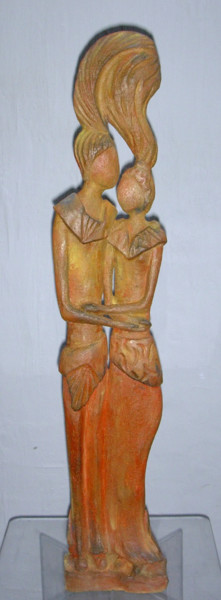 Sculpture titled "couple-j.jpg" by Marie-Christine Veeran, Original Artwork, Ceramics