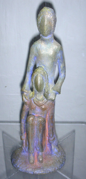 Sculpture titled "couple-o.jpg" by Marie-Christine Veeran, Original Artwork, Ceramics