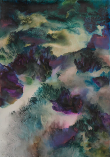 Картина под названием "L'archipel des Brum…" - Marion Fontaine, Подлинное произведение искусства, Акварель