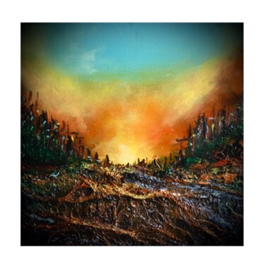 Peinture intitulée "sunset" par Mdamepomme, Œuvre d'art originale, Acrylique