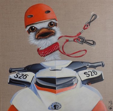 Painting titled "La folie jet-ski" by M'Do, Original Artwork, Acrylic