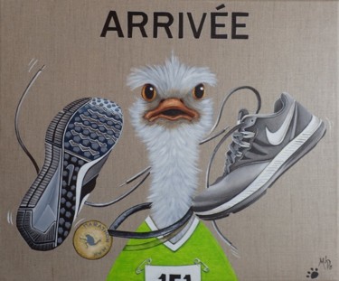 Картина под названием "Marathon' Man" - M'Do, Подлинное произведение искусства, Акрил
