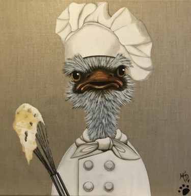 Painting titled "Une crème de Chef" by M'Do, Original Artwork, Acrylic