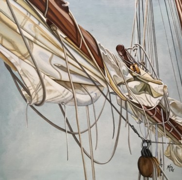 Peinture intitulée "passager du vent" par M'Do, Œuvre d'art originale, Acrylique