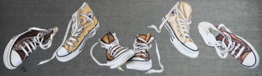 Painting titled "converses addict" by M'Do, Original Artwork, Acrylic