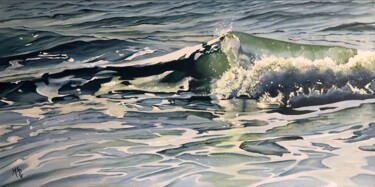 Peinture intitulée "Comme une vague en…" par M'Do, Œuvre d'art originale, Acrylique