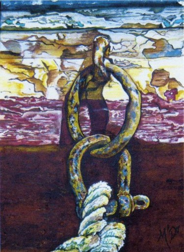 Peinture intitulée "La rouille du temps…" par M'Do, Œuvre d'art originale