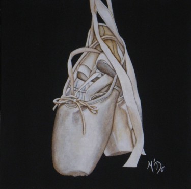 Painting titled "pointes blanches" by M'Do, Original Artwork, Acrylic