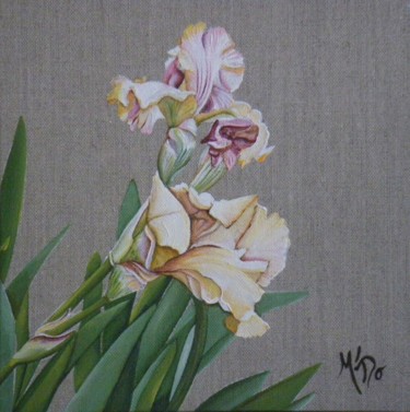 Peinture intitulée "Iris II" par M'Do, Œuvre d'art originale, Acrylique