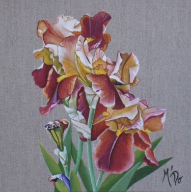 Peinture intitulée "Iris III" par M'Do, Œuvre d'art originale, Acrylique