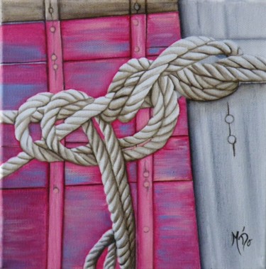 Peinture intitulée "Noeud marin" par M'Do, Œuvre d'art originale, Acrylique