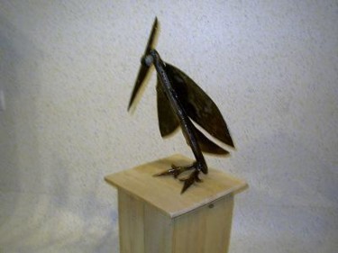 Sculpture intitulée "l'oiseau" par Marc De Zutter, Œuvre d'art originale, Métaux