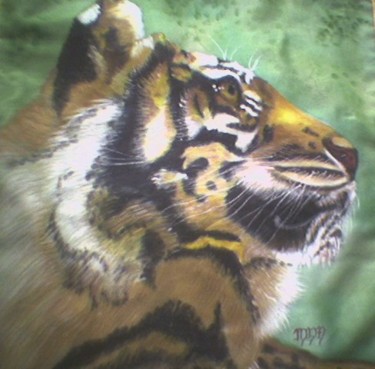 Pintura titulada "Tiger, tiger" por Morgana Das Fadas, Obra de arte original