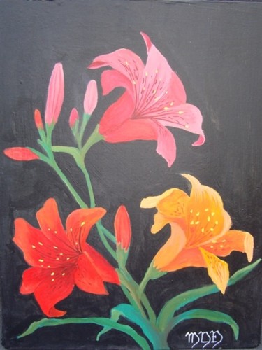 Pintura titulada "Liliums multicolores" por Morgana Das Fadas, Obra de arte original