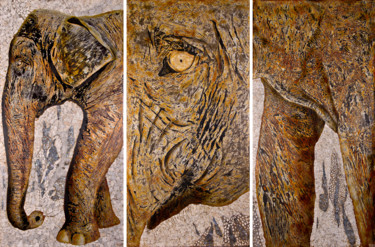 Peinture intitulée "elephant.jpg" par Marie-Dominique Boneu Hyman (MDO), Œuvre d'art originale, Autre