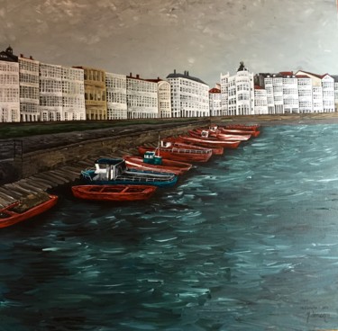Painting titled ""A CORUÑA"" by M.Domarco, Original Artwork, Acrylic