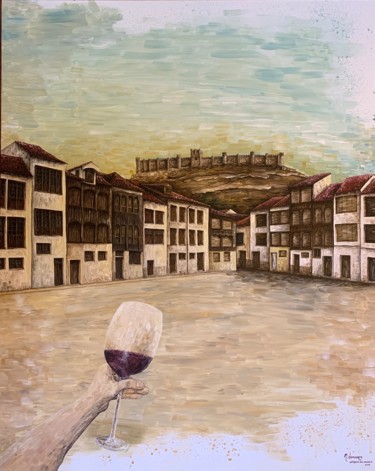 Painting titled "“RIBERA DEL DUERO”" by M.Domarco, Original Artwork, Acrylic