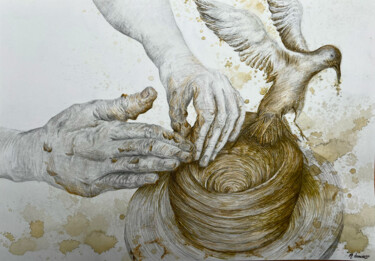 Dibujo titulada "“PROCESO CREATIVO”" por M.Domarco, Obra de arte original, Lápiz