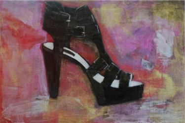 Peinture intitulée "Totem chaussure, sp…" par Mathieu Drié, Œuvre d'art originale