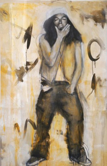 Painting titled "Baggy AB" by Mathieu Drié, Original Artwork