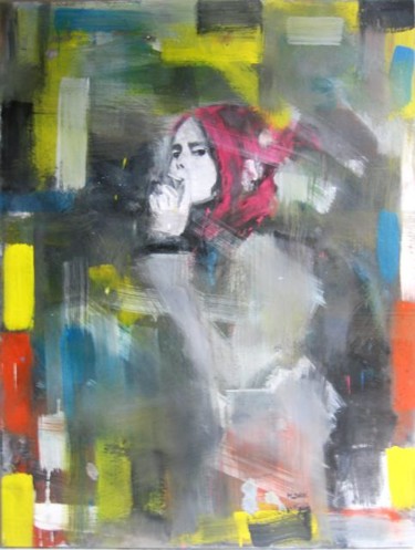 Painting titled "flash urbain" by Mathieu Drié, Original Artwork