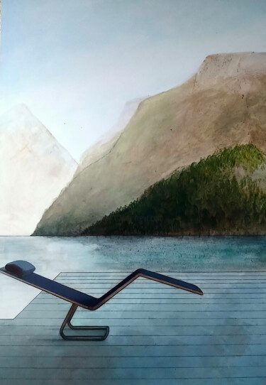 Pintura intitulada "ICELAND" por Mea N. Ambrozo, Obras de arte originais, Acrílico